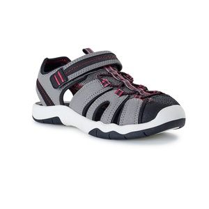 Nwt Wonder Nation Boys Closed Toe Sandals Grey Black Size 2 adjustable shoe